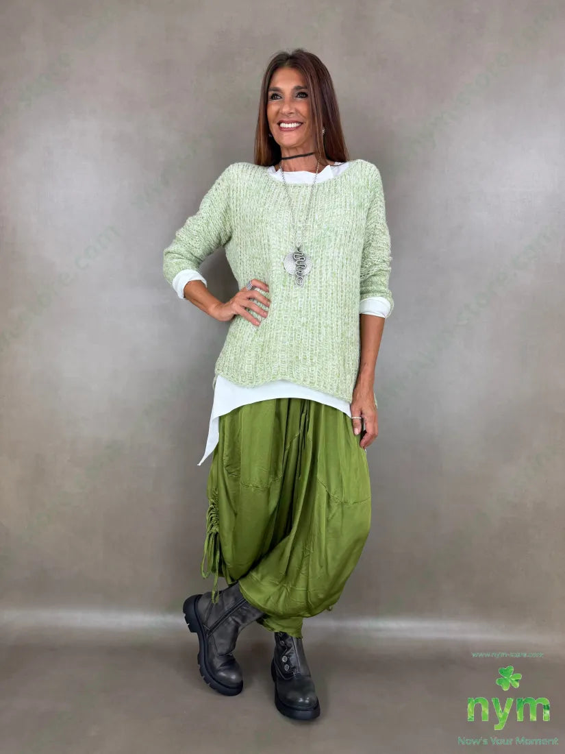 pantagonna raso coulisse gamba 60ry40vi - U / VERDE / AI26 - PANTALONE