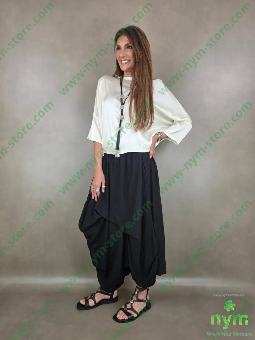 pantagonna tessuto grinza75vi25ny - PANTALONE