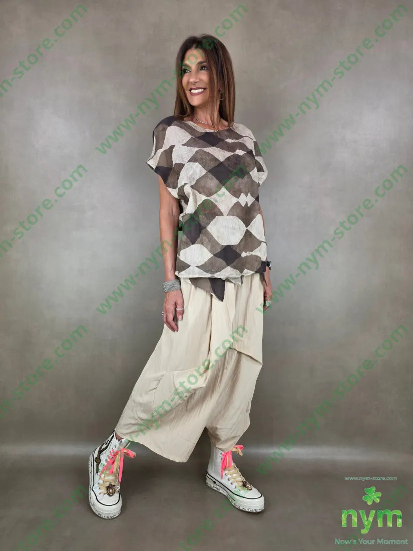 pantagonna tessuto grinza75vi25ny - U / SABBIA / PE26 - PANTALONE