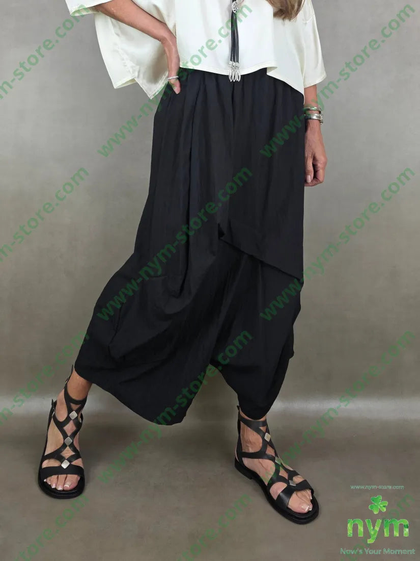pantagonna tessuto grinza75vi25ny - U / NERO / PE26 - PANTALONE