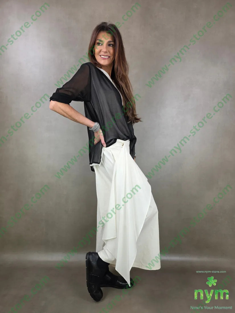 pantagonna tessuto impunture a catenella 85co10vi5ea PANTALONE