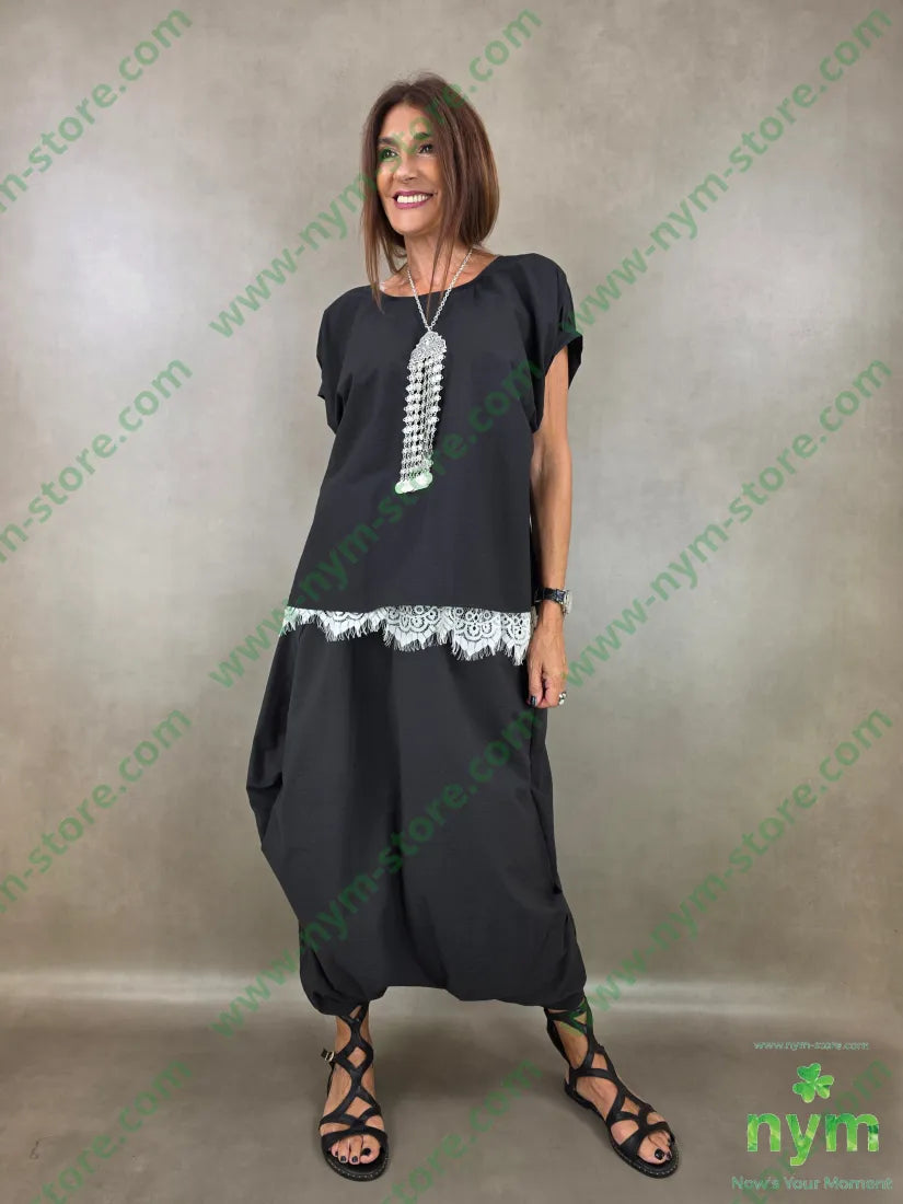 pantagonna tessuto martellato 87co13ny - PANTALONE