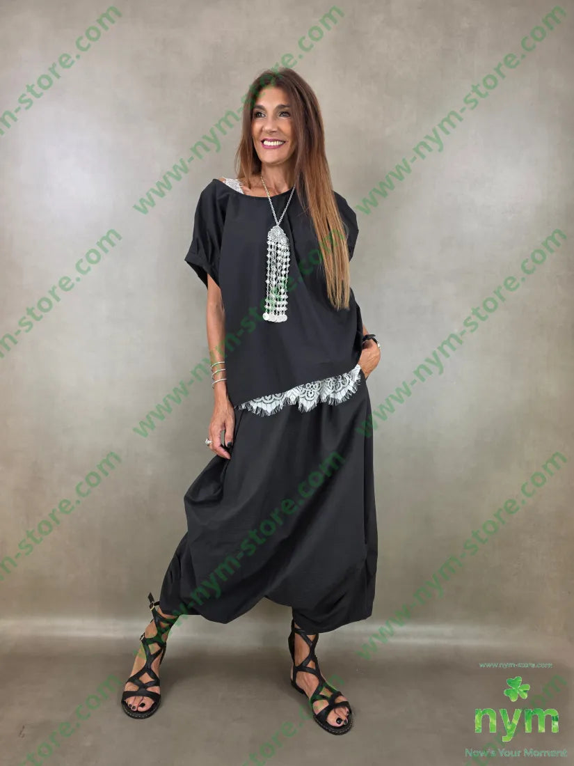 pantagonna tessuto martellato 87co13ny - PANTALONE