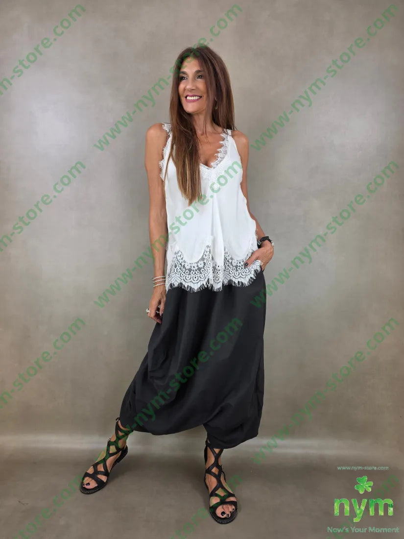 pantagonna tessuto martellato 87co13ny - PANTALONE