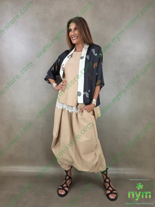 pantagonna tessuto martellato 87co13ny - PANTALONE