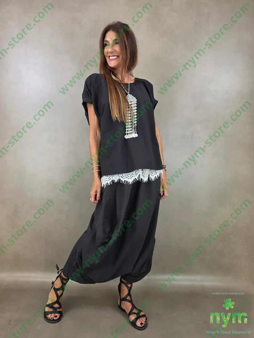pantagonna tessuto martellato 87co13ny - PANTALONE