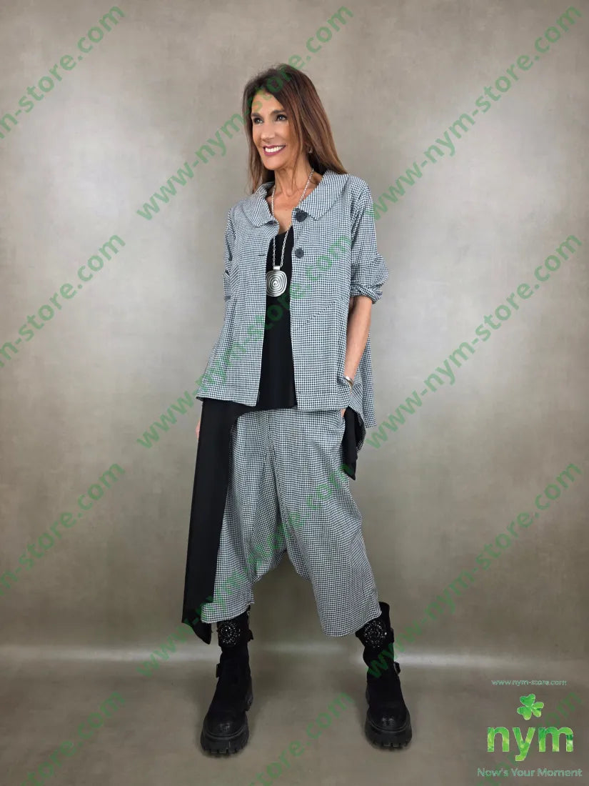 pantagonna tessuto vichy cotone 100co PANTALONE