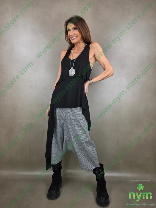 pantagonna tessuto vichy cotone 100co PANTALONE