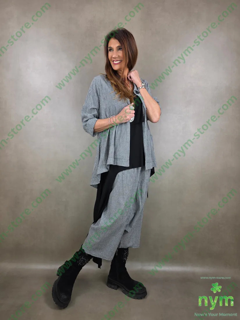 pantagonna tessuto vichy cotone 100co PANTALONE