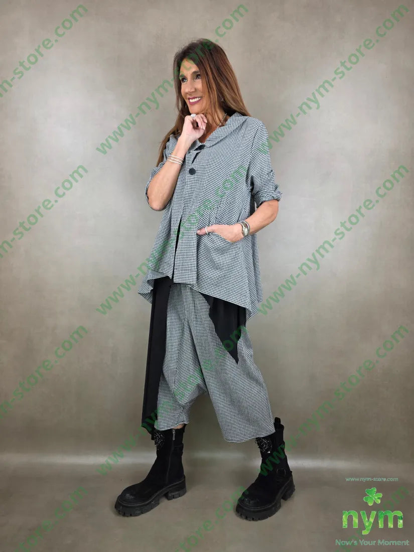 pantagonna tessuto vichy cotone 100co PANTALONE