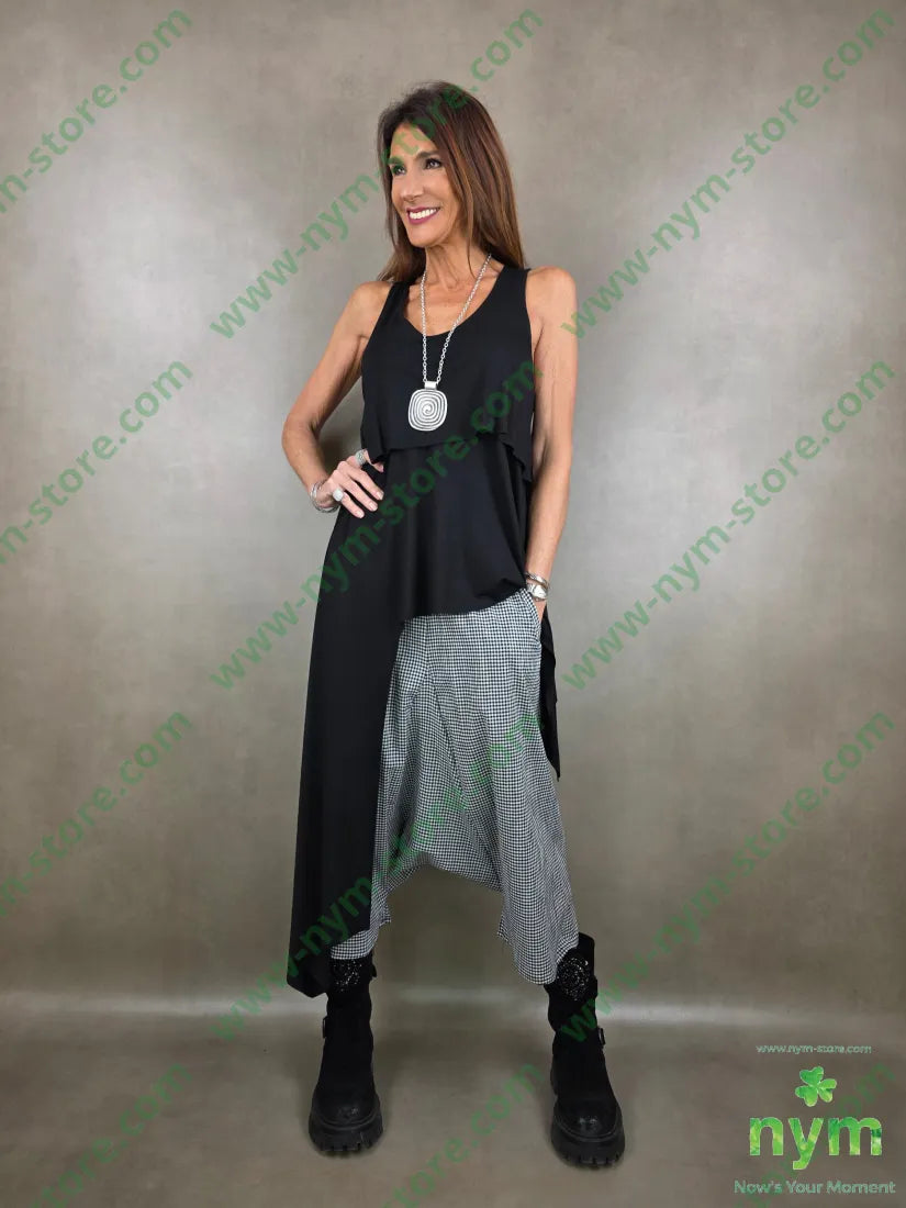 pantagonna tessuto vichy cotone 100co PANTALONE