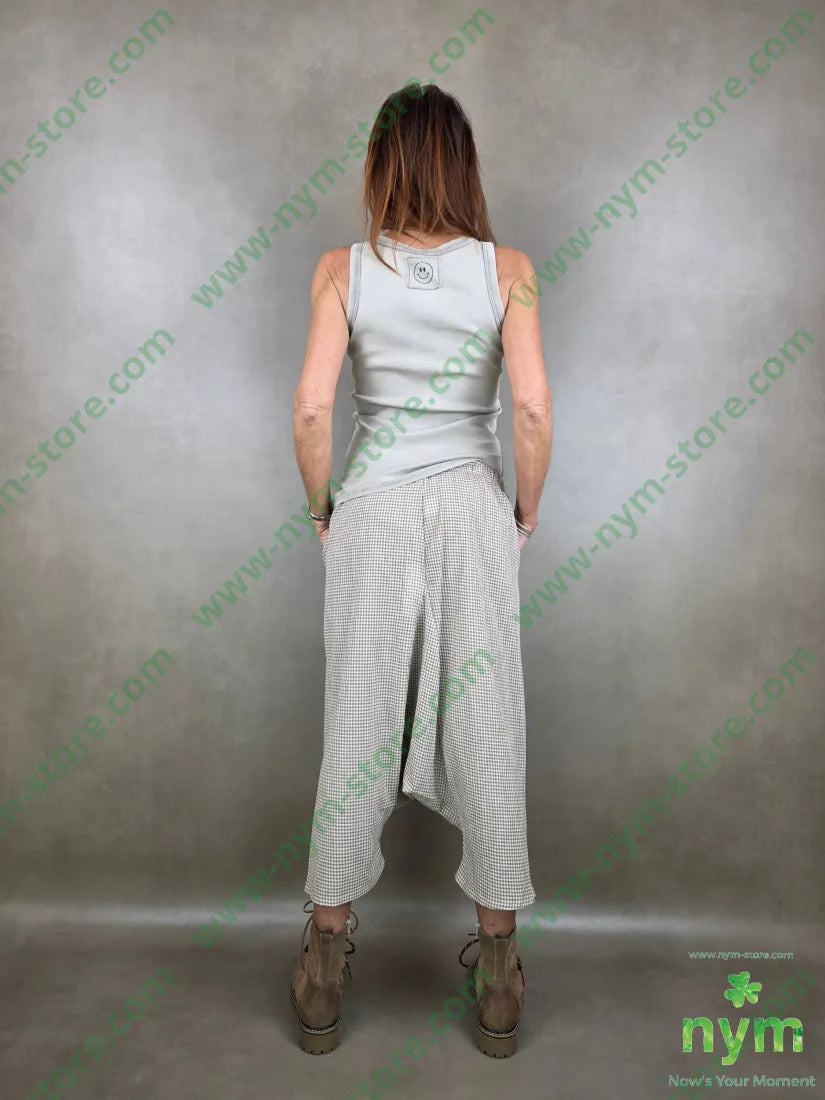 pantagonna tessuto vichy cotone 100co PANTALONE