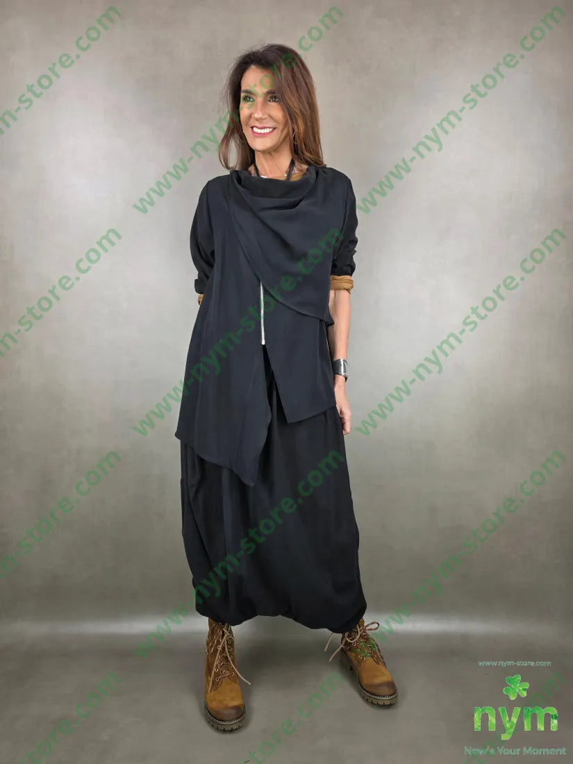 pantagonna tessuto viscosa 50vi50co U / NERO / PE26 PANTALONE