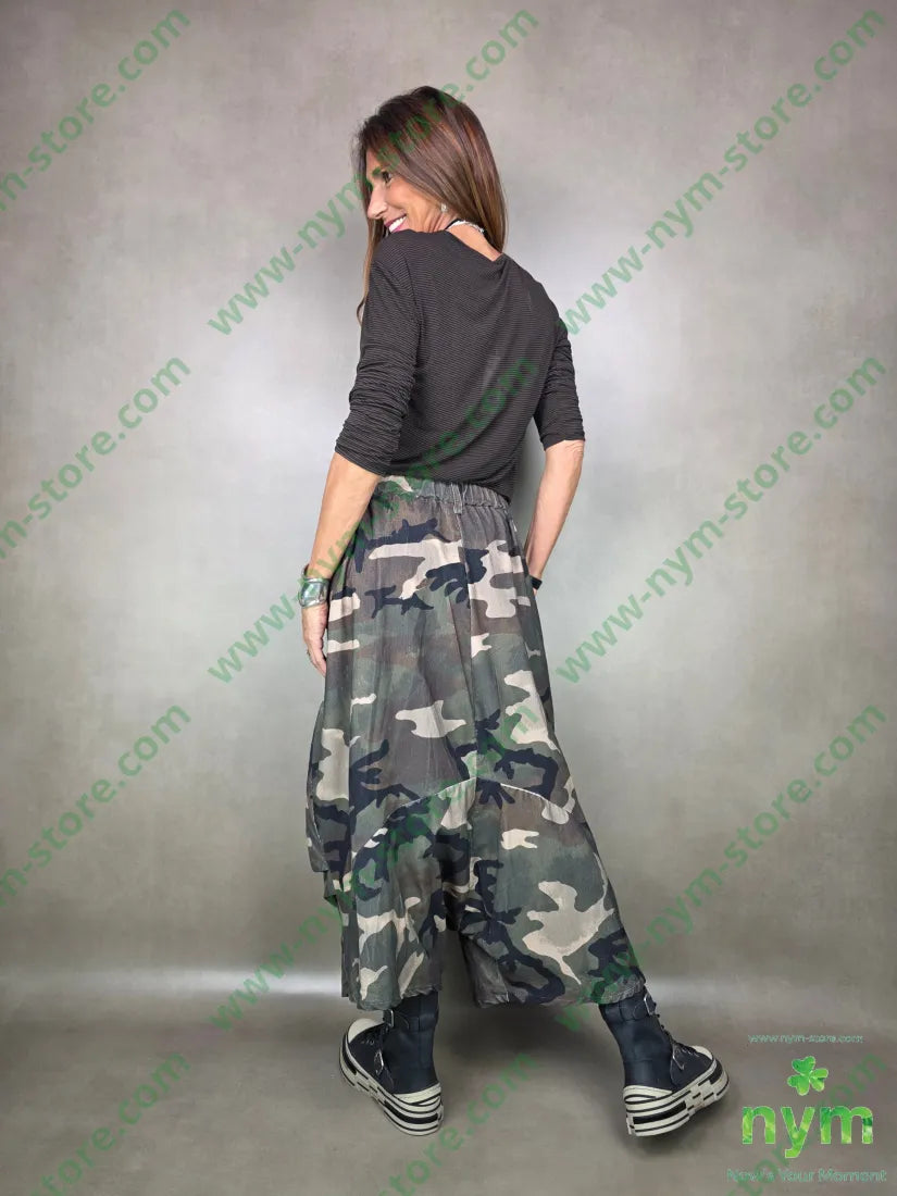 pantagonna velluto camouflage 100co U / MILITARE / AI25 PANTALONE