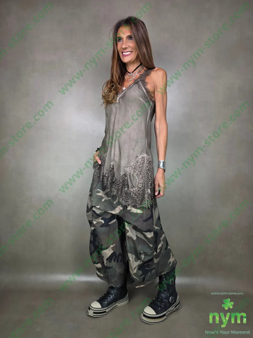 pantagonna velluto camouflage 100co U / MILITARE / AI25 PANTALONE