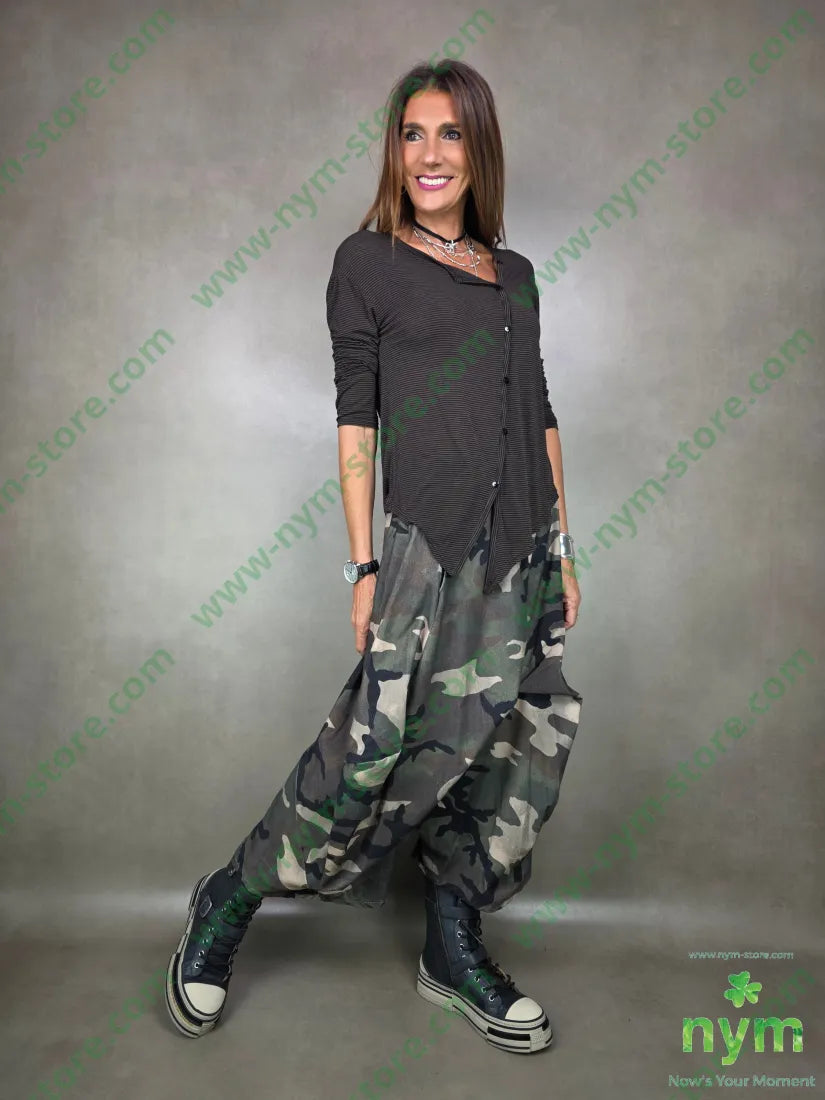 pantagonna velluto camouflage 100co U / MILITARE / AI25 PANTALONE