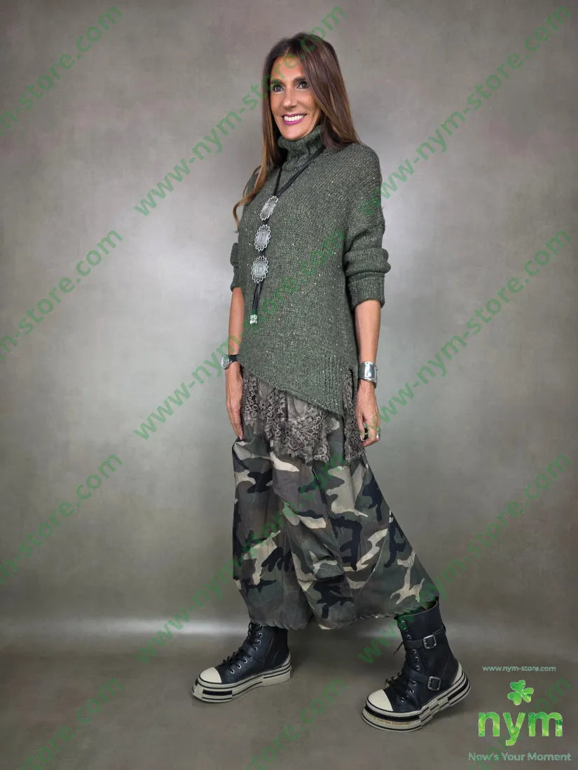 pantagonna velluto camouflage 100co U / MILITARE / AI25 PANTALONE