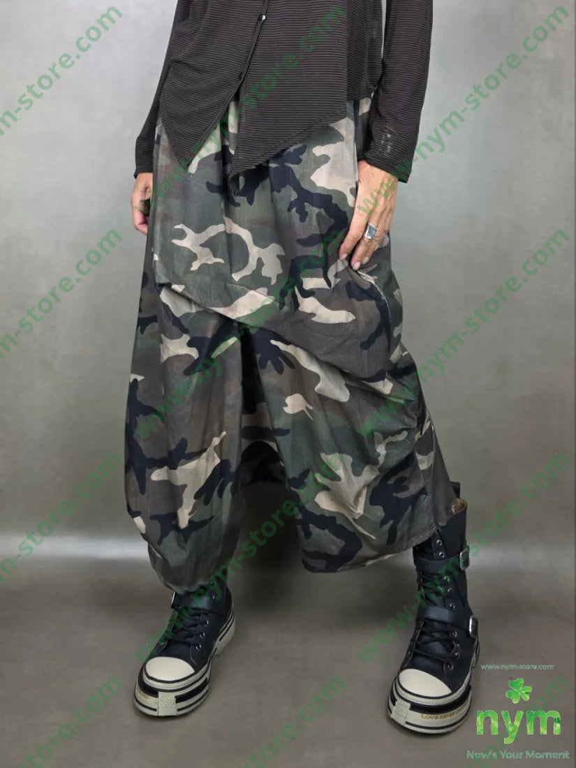 pantagonna velluto camouflage 100co U / MILITARE / AI25 PANTALONE