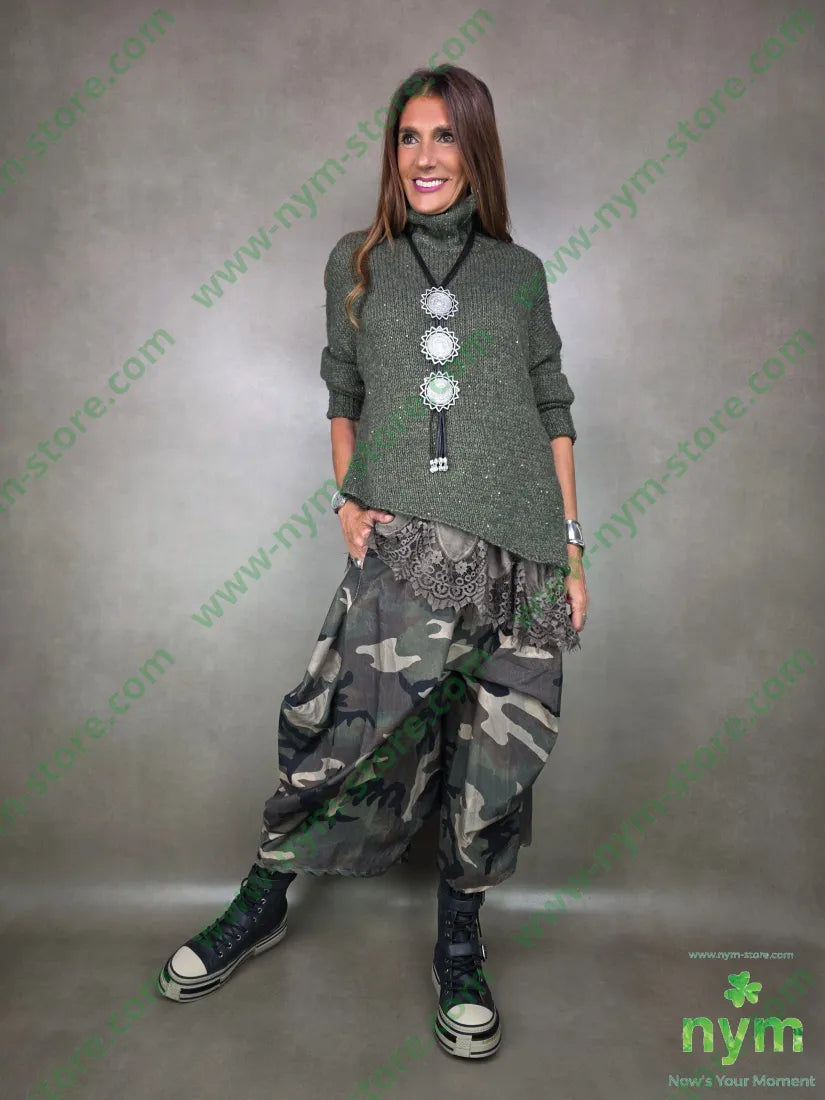 pantagonna velluto camouflage 100co U / MILITARE / AI25 PANTALONE