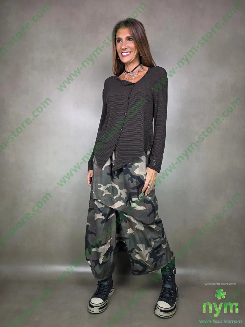 pantagonna velluto camouflage 100co U / MILITARE / AI25 PANTALONE