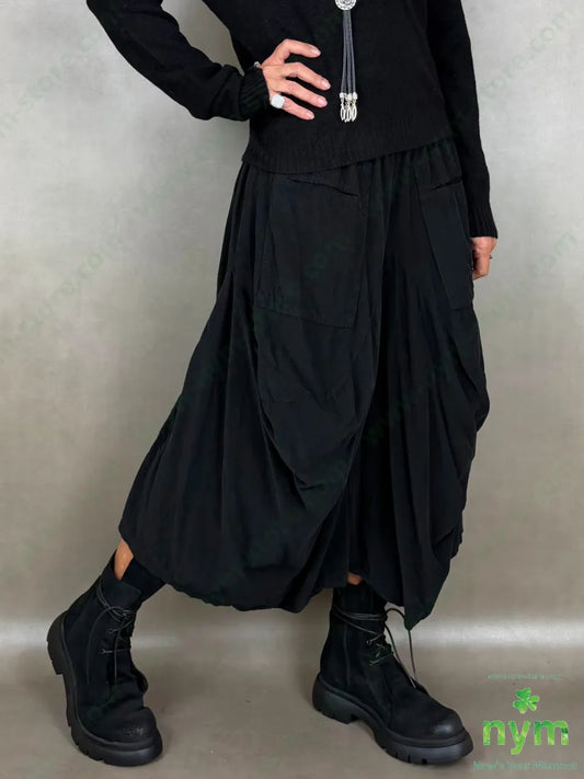 Pantagonna velluto costina 100co - U / NERO / AI26 - PANTALONE