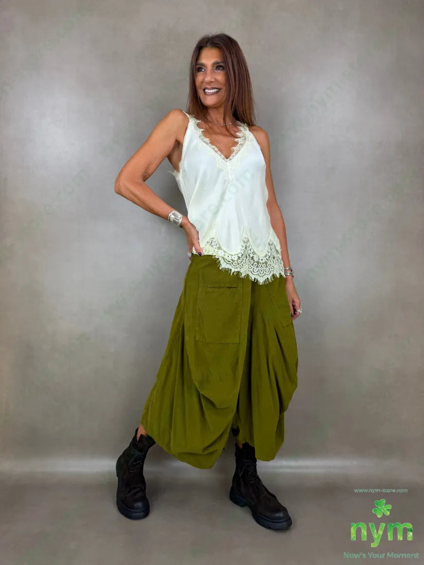 Pantagonna velluto costina 100co - U / OLIO / AI26 - PANTALONE