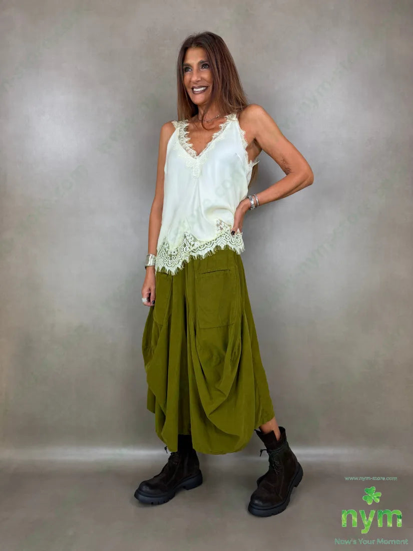 Pantagonna velluto costina 100co - U / OLIO / AI26 - PANTALONE