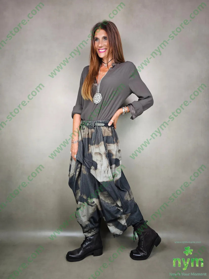 pantagonna velluto costina fantasia 100co U / MARRONE / AI25 PANTALONE