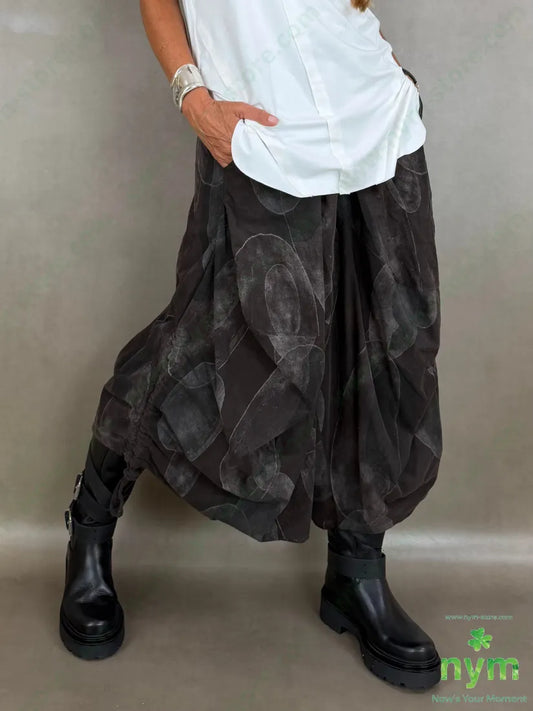 pantagonna velluto coulisse gamba 100co - U / MARRONE / AI26 - PANTALONE