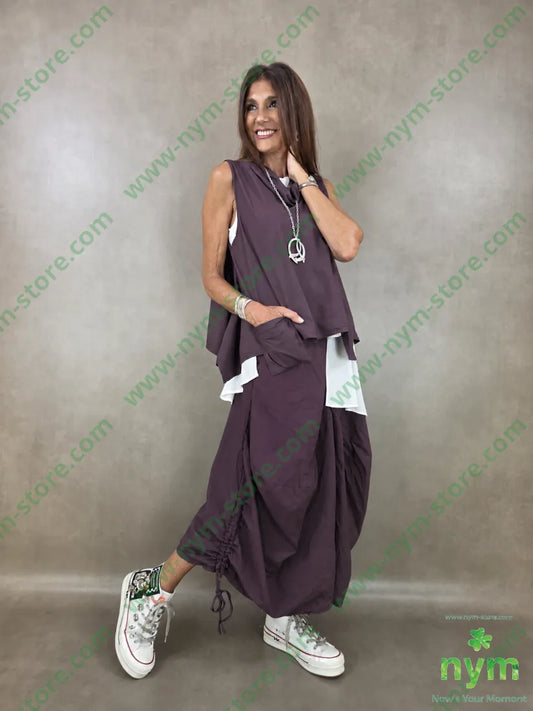 pantagonna vichy con coulisse 55co45pl - PANTALONE