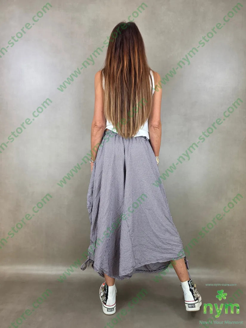 pantagonna vichy con coulisse 55co45pl - U / BORDO / PE26 - PANTALONE