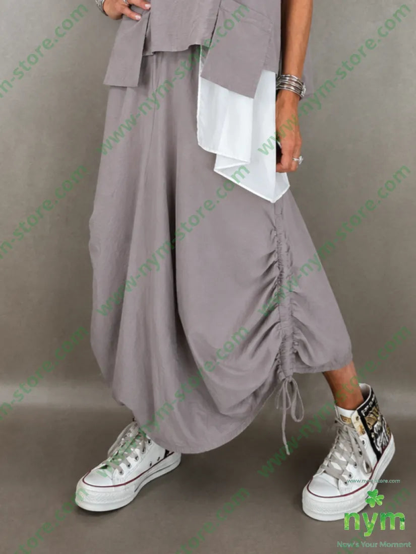 pantagonna vichy con coulisse 55co45pl - U / FANGO C. / PE26 - PANTALONE