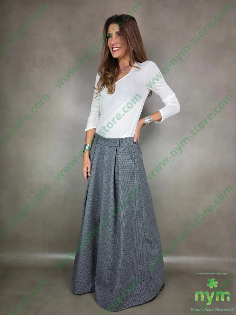 pantalone a gonna fantasia 110co U / GRIGIO C. / AI25 PANTALONE
