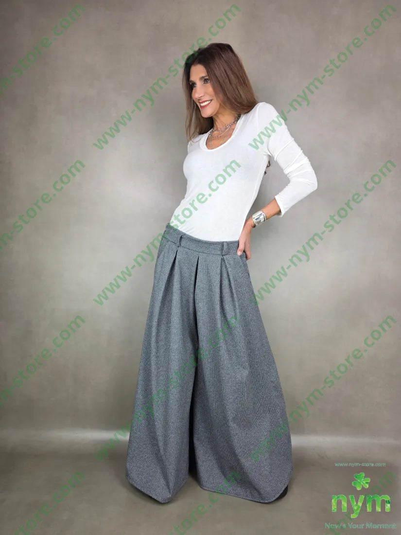 pantalone a gonna fantasia 110co U / GRIGIO C. / AI25 PANTALONE