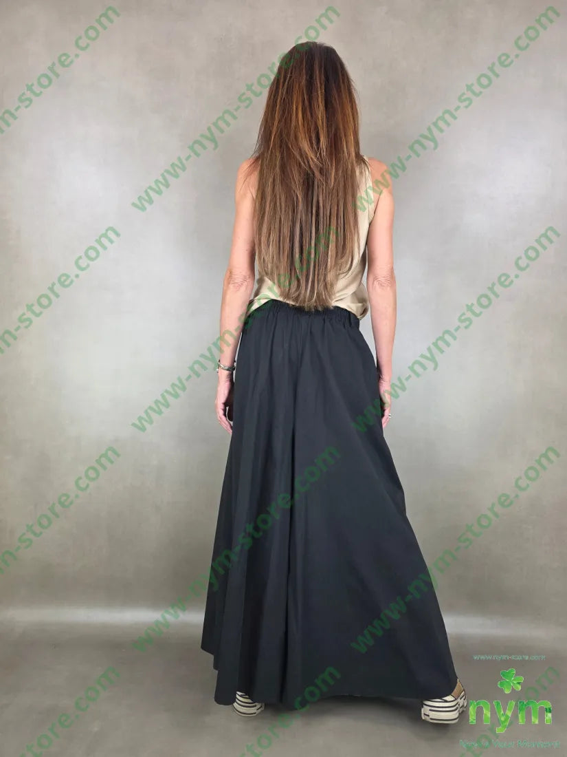 pantalone a palazzo cotone 97co3ea - PANTALONE