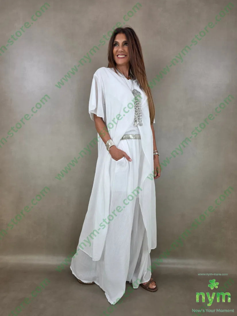 pantalone a palazzo lungo mus 100co - PANTALONE