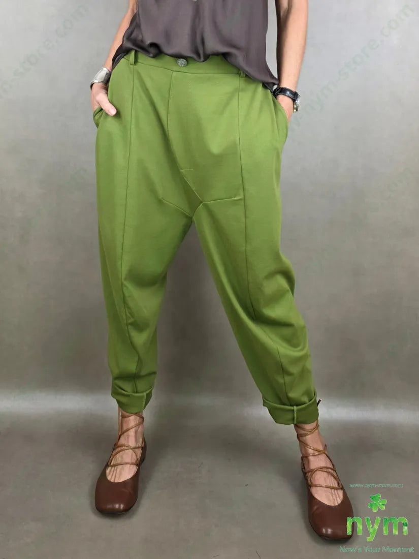 pantalone asimmetrico pm 67vi27pa6ea 1 / VERDE / PE26 PANTALONE