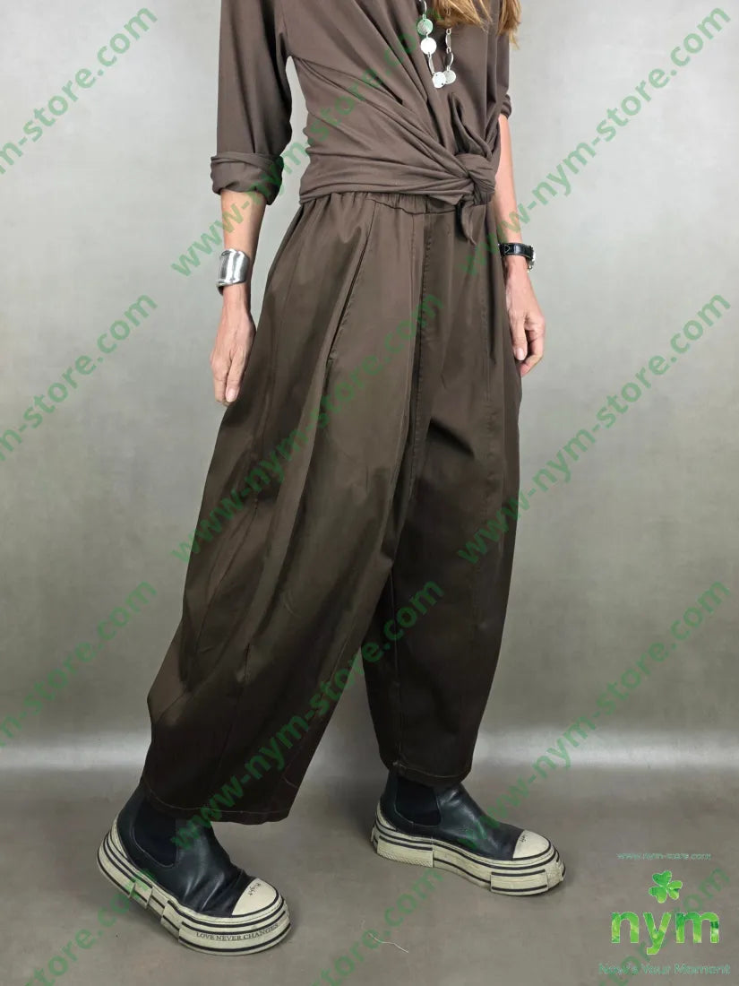 pantalone ballon tessuto lucido 79vi19ny2ea U / MARRONE / PE26 PANTALONE