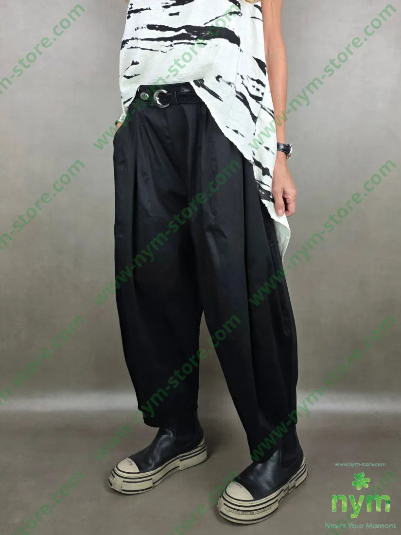 pantalone ballon tessuto lucido 79vi19ny2ea U / NERO / PE26 PANTALONE