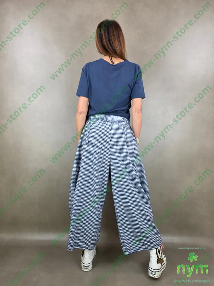 pantalone ballon vichy 65co35pl - PANTALONE