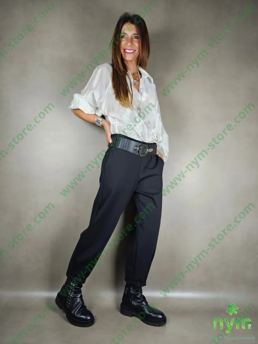 pantalone basico ad imbuto 52co40pa8ea PANTALONE