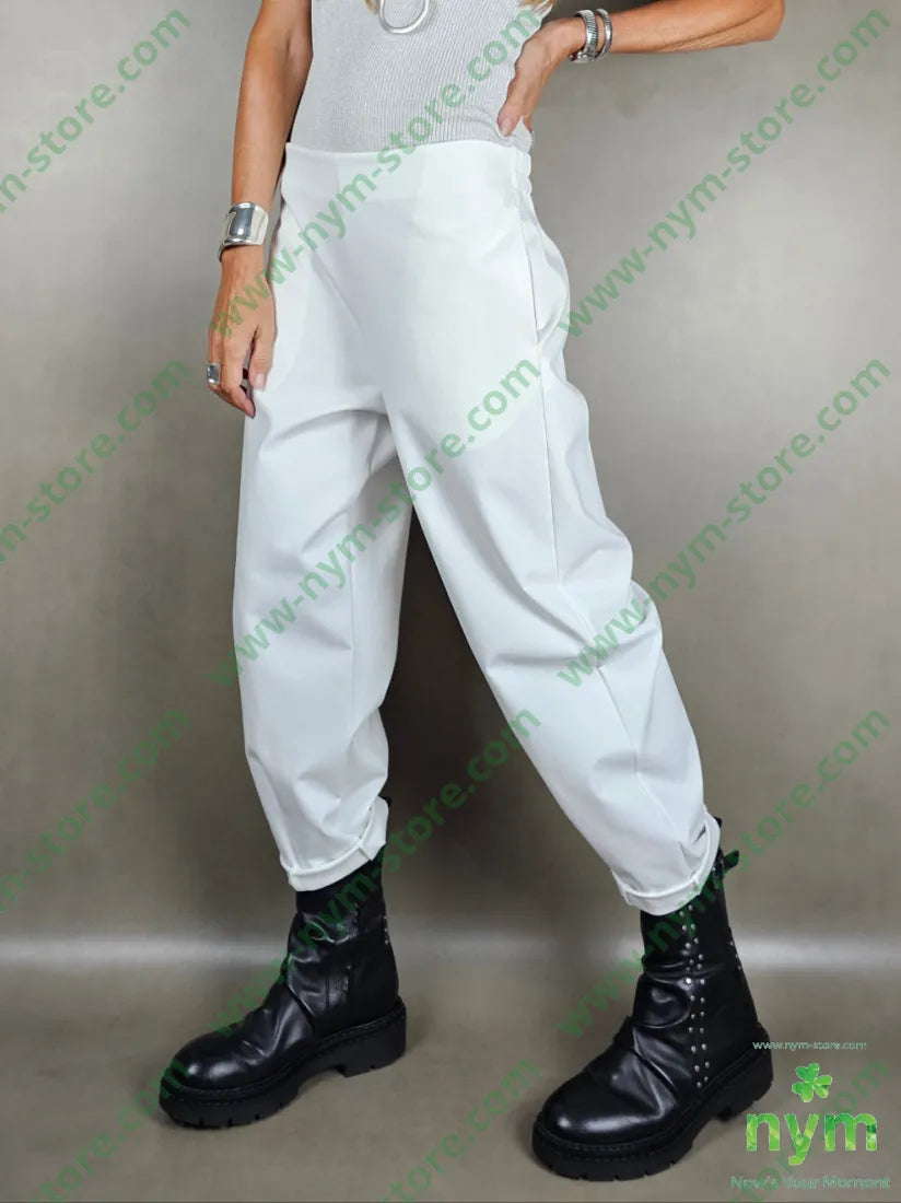 pantalone basico ad imbuto 52co40pa8ea U / PANNA / AI25 PANTALONE