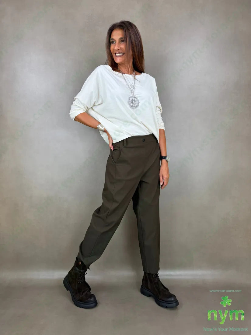 pantalone bengalina abbottonatura finta 79vi11ny2ea 65vi30ny5ea - PANTALONE
