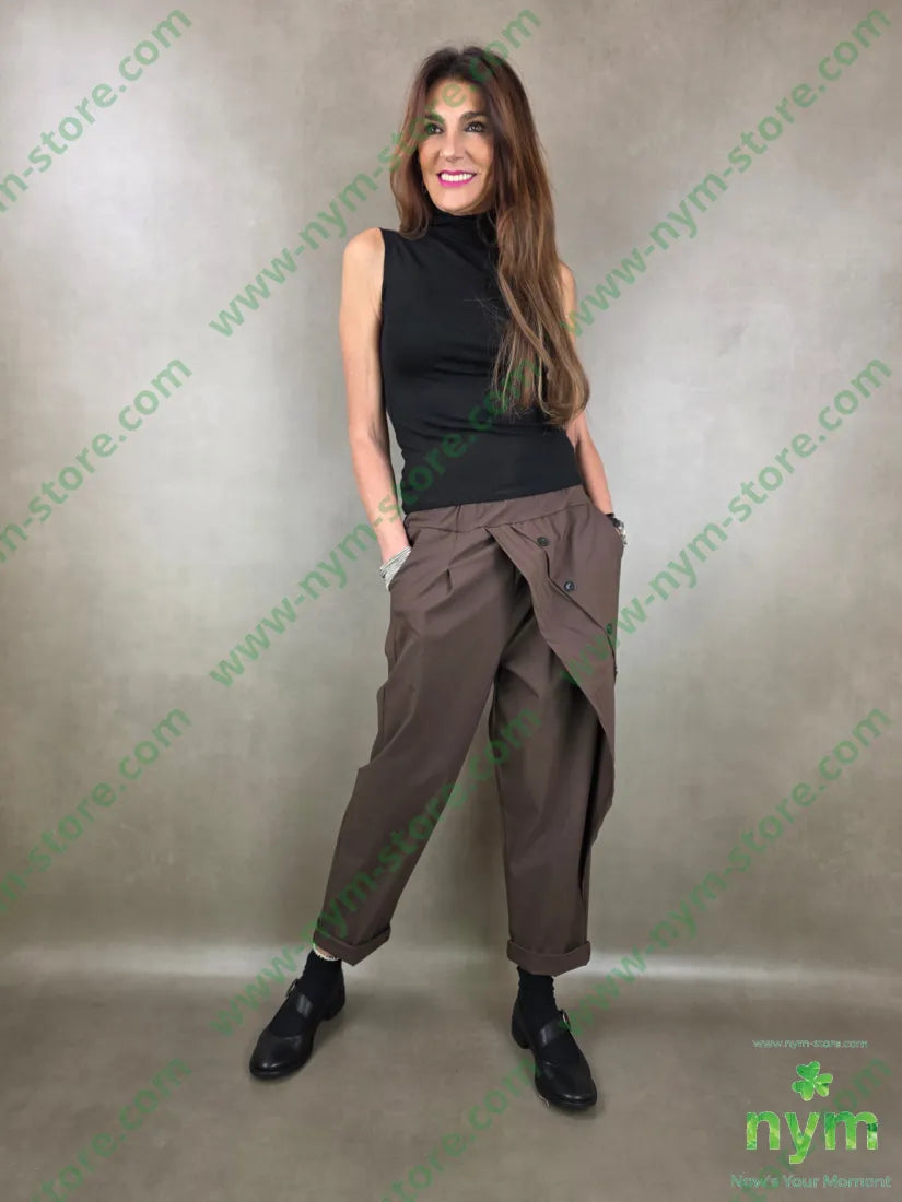 pantalone bengalina con mezzo pareo 65vi32pl3ea PANTALONE