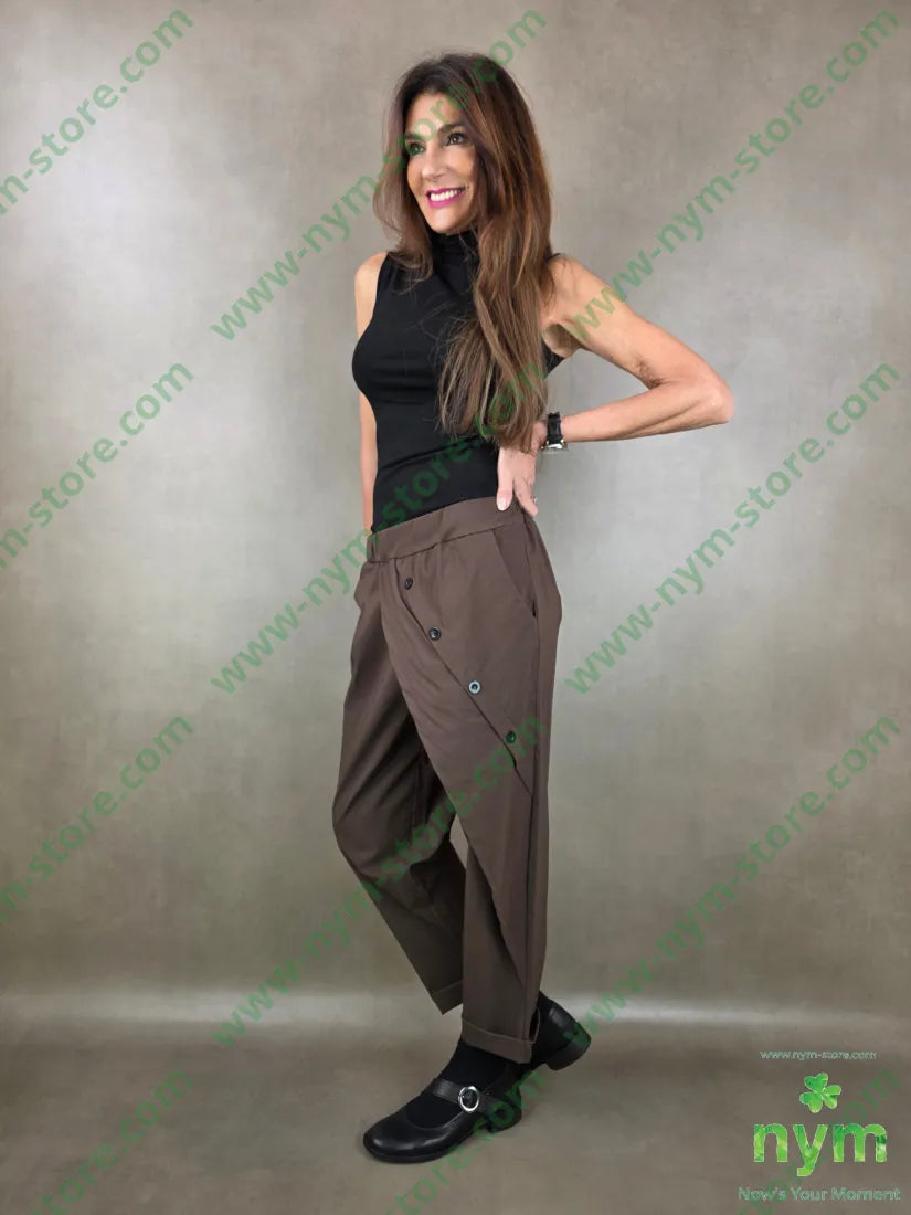 pantalone bengalina con mezzo pareo 65vi32pl3ea PANTALONE
