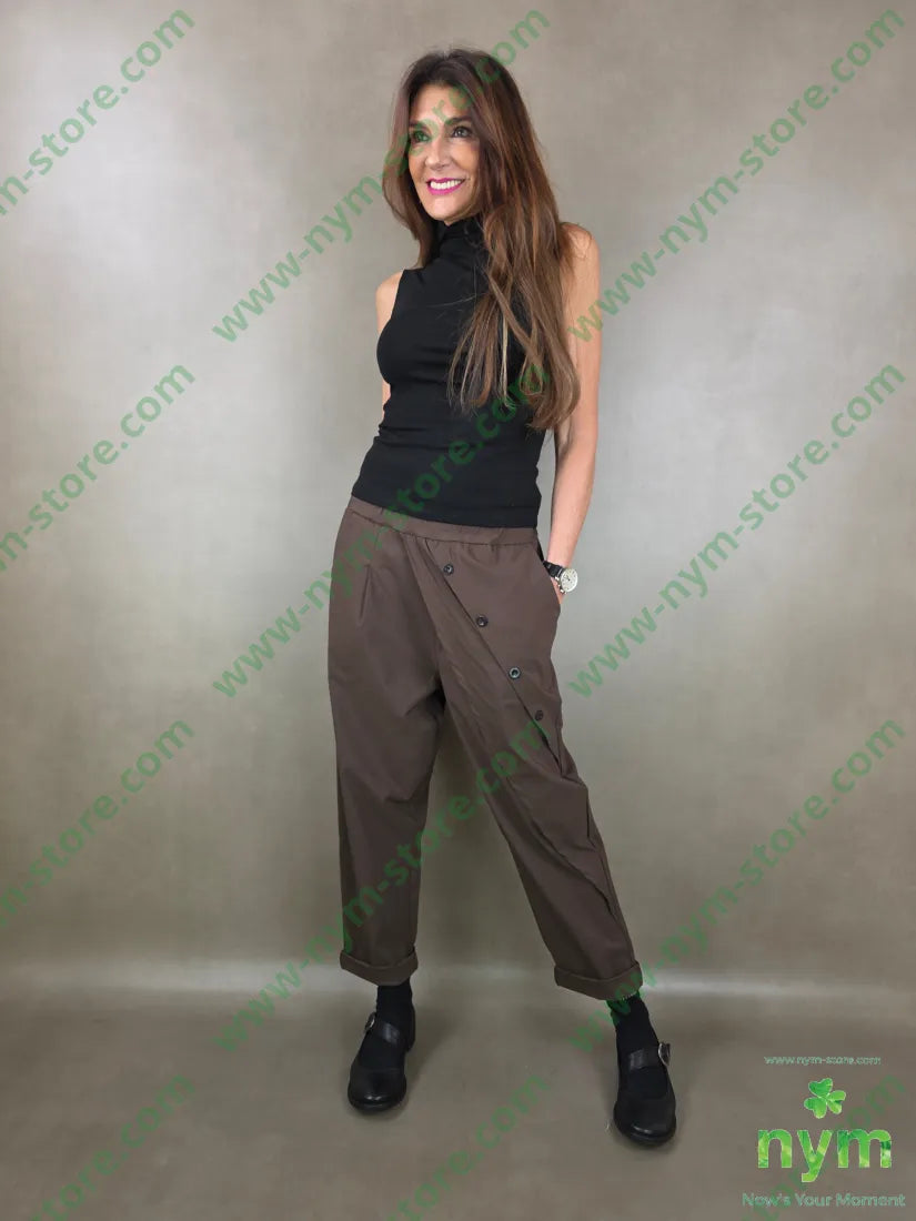 pantalone bengalina con mezzo pareo 65vi32pl3ea PANTALONE