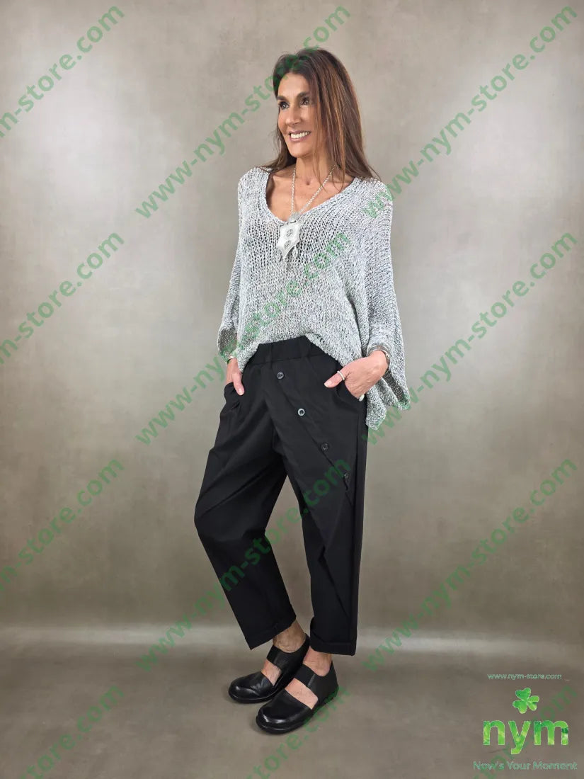 pantalone bengalina con mezzo pareo 65vi32pl3ea - PANTALONE