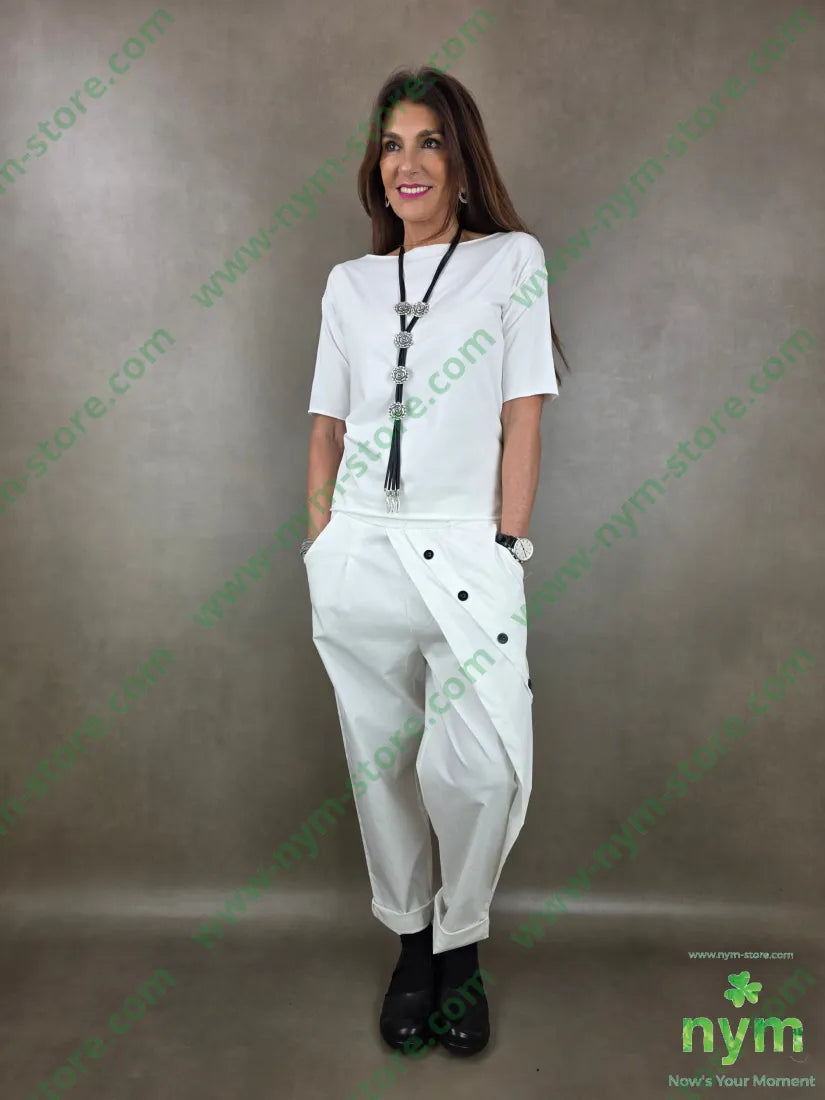 pantalone bengalina con mezzo pareo 65vi32pl3ea PANTALONE