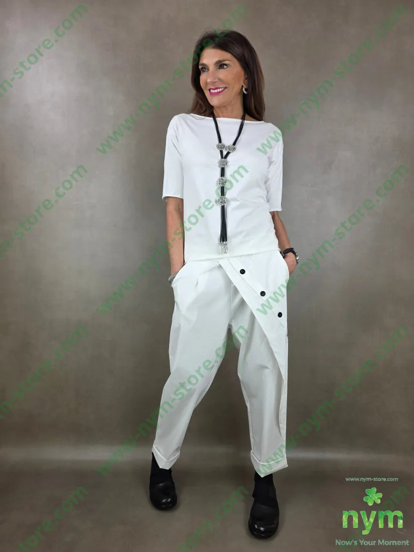 pantalone bengalina con mezzo pareo 65vi32pl3ea PANTALONE
