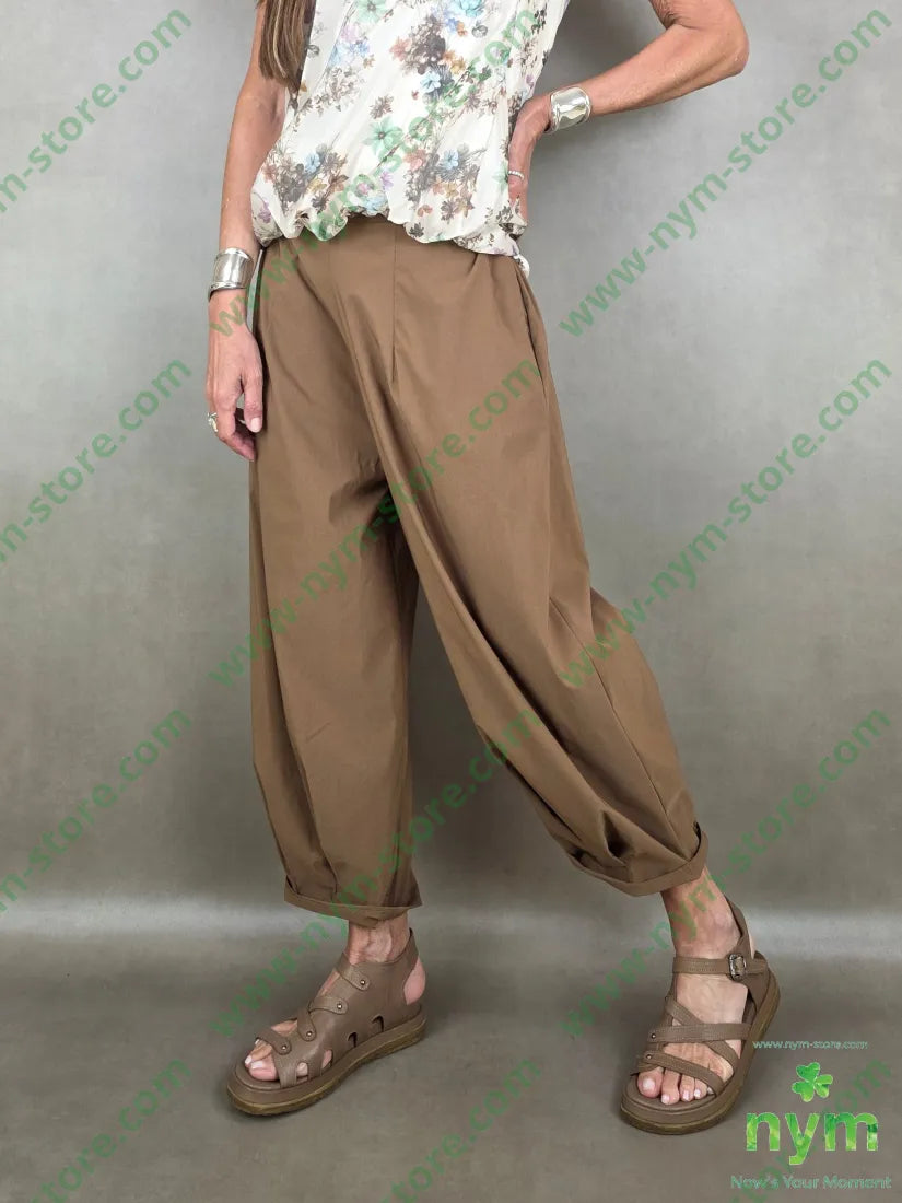 pantalone bengalina pinces polso 79vi12ny2ea - U / TABACCO / PE26 - PANTALONE